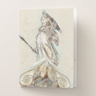 Sketch of Statue of Athena Pocket Folder