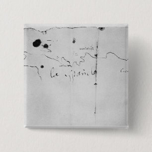 Sketch of the coast of Espanola, Pinback Button