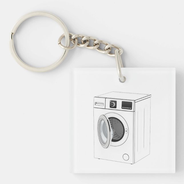 Sketch of washing machine keychain (Front)