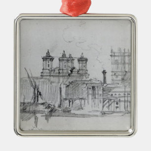Sketch of Westminster, 1860 Metal Ornament
