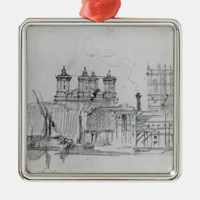 Sketch of Westminster, 1860 Metal Ornament (Front)