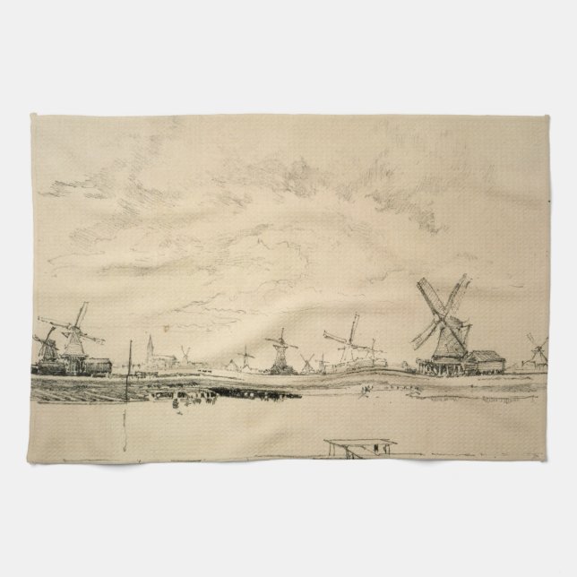 Sketch of Windmills Towel (Horizontal)
