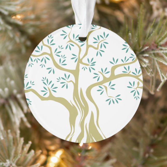 Sketch Olive Tree Ornament | Hand-Drawn Olive Tree (Tree)