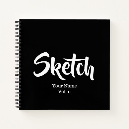 Sketch Personalized Sketchbook Your Name Notebook