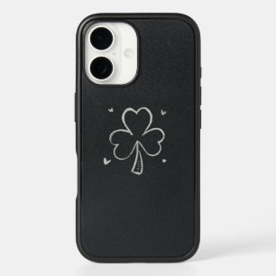 Sketch Shamrock – Hand-Drawn Irish Clover iPhone 16 Case