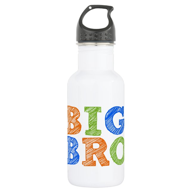Sketch Style Big Bro Water Bottle (Front)