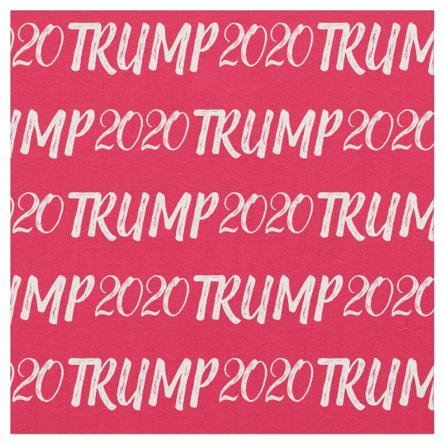 Sketch Text Donald Trump 2020 Pattern Fabric (Close Up)