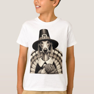 Sketch Thanksgiving greyhound celebration T-Shirt