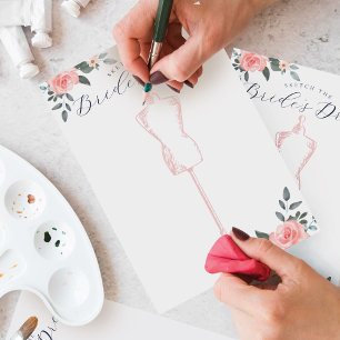 Sketch The Bride's Dress Bridal Shower Game