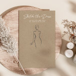 Sketch the Dress Bridal Shower Game for White Pens<br><div class="desc">Pass out these "Sketch the Dress" game sheets at the shower and ask guests to draw their best guess at what the bride will wear on the big day. Closest guess wins, or, the bride can award points for creativity and favorites! DESIGNER NOTE: For best results, supply guests with WHITE...</div>