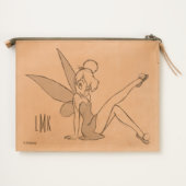 Sketch Tinker Bell | Monogram Leather Travel Pouch (Back)