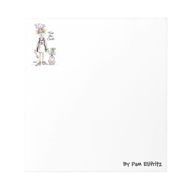 sketch tired cook disheveled and messy needs kiss notepad (Front)