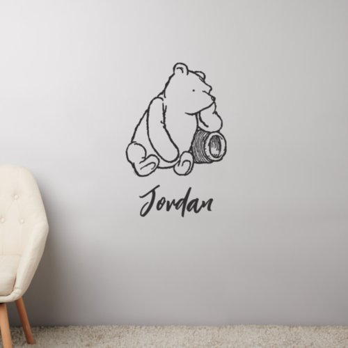 Sketch Winnie the Pooh 1  Personalize Wall Decal