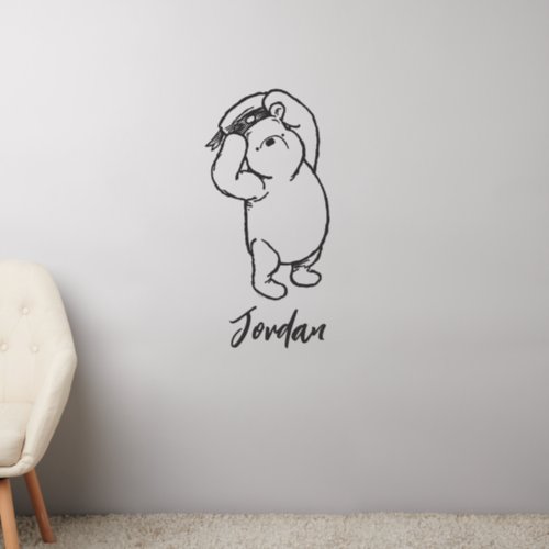 Sketch Winnie the Pooh 1  Personalize Wall Decal