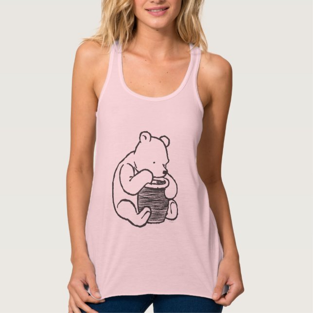 Sketch Winnie the Pooh 3 Tank Top (Front)