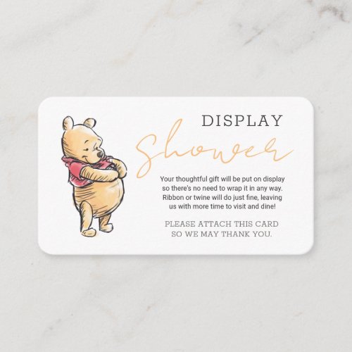 Sketch Winnie the Pooh Display No Wrap Enclosure Card