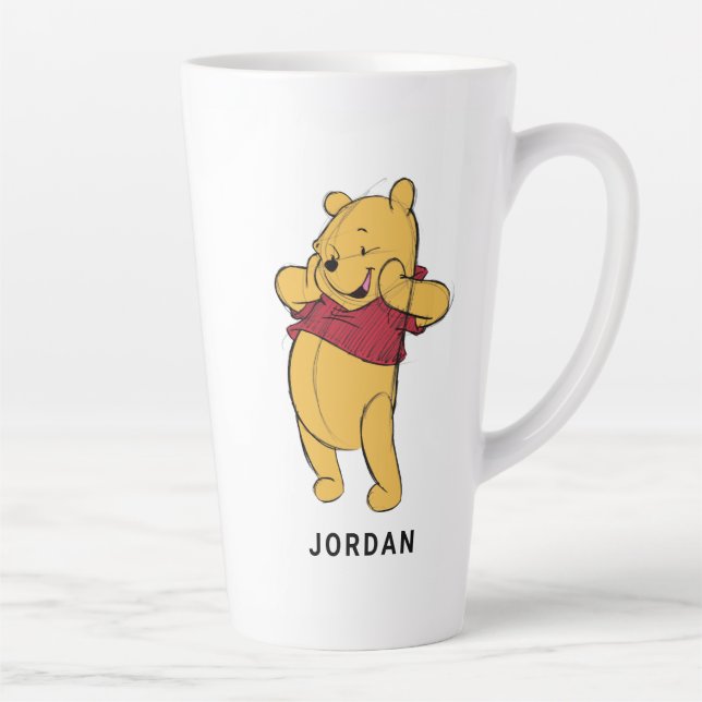Sketch Winnie the Pooh Latte Mug (Right)