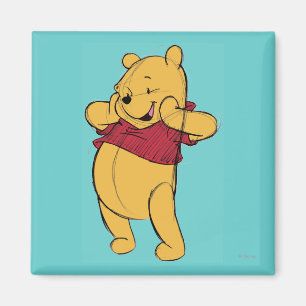 Sketch Winnie the Pooh Magnet