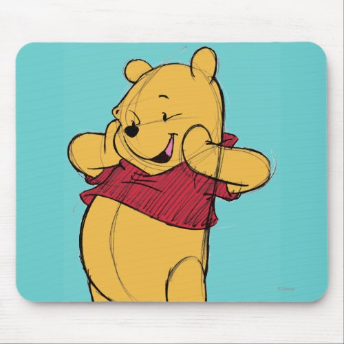 Sketch Winnie the Pooh Mouse Pad