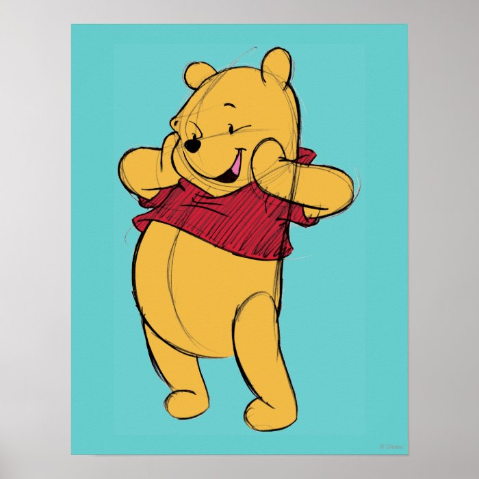 Sketch Winnie the Pooh Poster