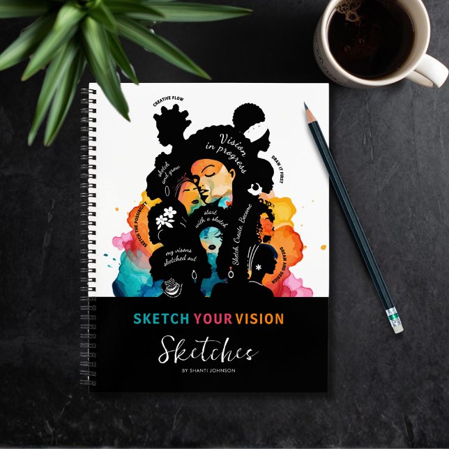Sketch Your Vision SketchBook Afro Art Creative  Notebook (A Unique Sketch Book For Visionaries)