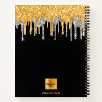 Personalized Elegant Pink Glitter Sketchbook Notebook | Zazzle