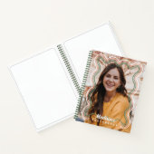 Sketchbook Custom Photo Retro Wavy Rainbow Border Notebook (Inside)
