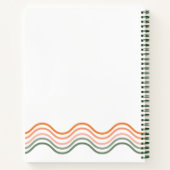 Sketchbook Custom Photo Retro Wavy Rainbow Border Notebook (Back)