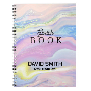 Sketchbook Gift For Her With Custom Name Coloring  Notebook