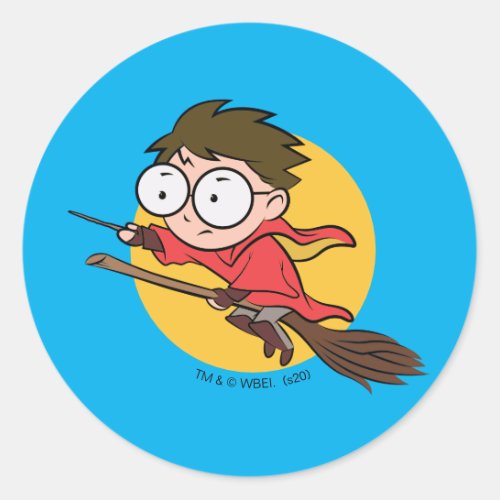 Sketchbook HARRY POTTER Playing QUIDDITCH Classic Round Sticker