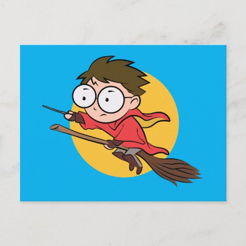 Sketchbook HARRY POTTER Playing QUIDDITCH Invitation Postcard