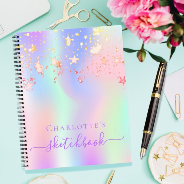 Sketchbook holographic unicorn pink rainbow notebook (Creator Uploaded)