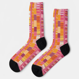 Sketchbook Marks-Textured Multicoloured Stripes Socks