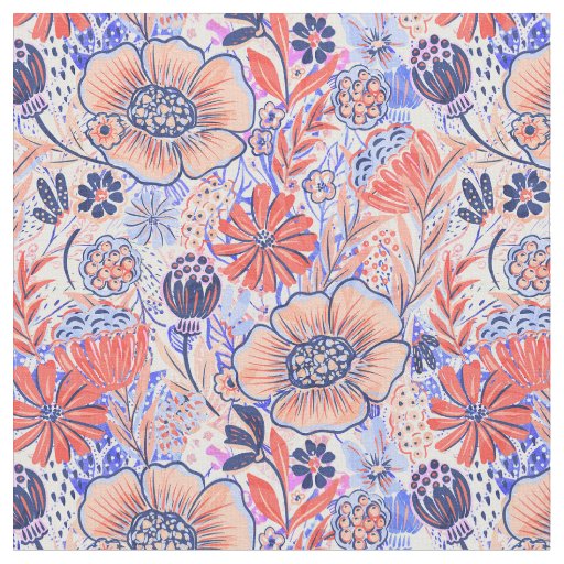 Sketchbook Maximalist Floral - Sketchbook Floral Fabric