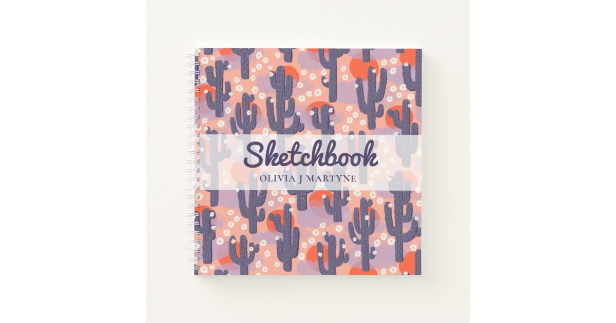 Personalized Blue Artist Sketchbook Notebook