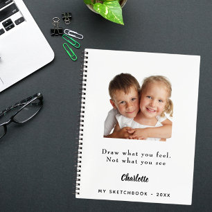 Sketchbook photo kids children quote notebook