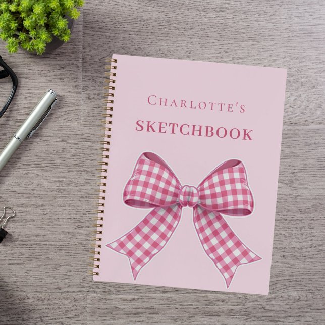 Sketchbook pink bow notebook (Creator Uploaded)