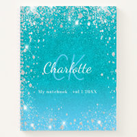 Teal Personalized Sketchbook Name Notebook, Zazzle