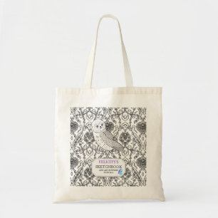 Sketchbook tote bag for art supplies