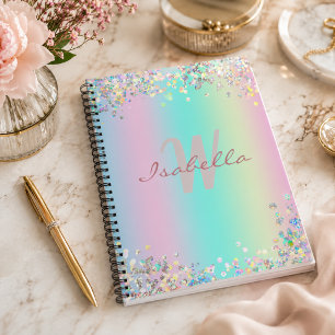 Sketchbook Unicorn Holographic Glitter Notebook