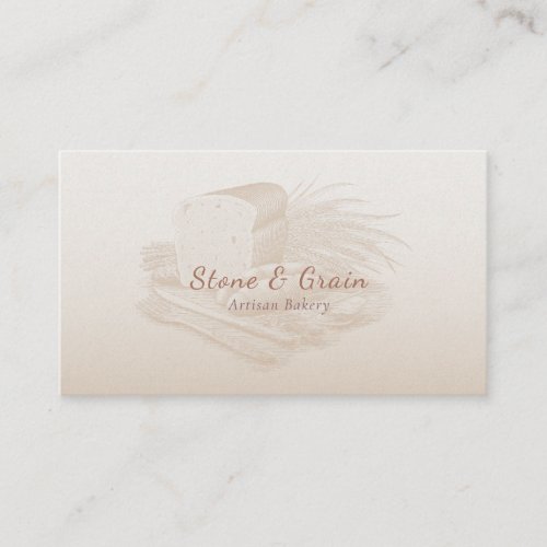 Sketched Artisan Bread &amp; Wheat Business Card