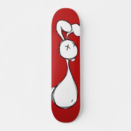 Sketched Bunny Skateboard Deck