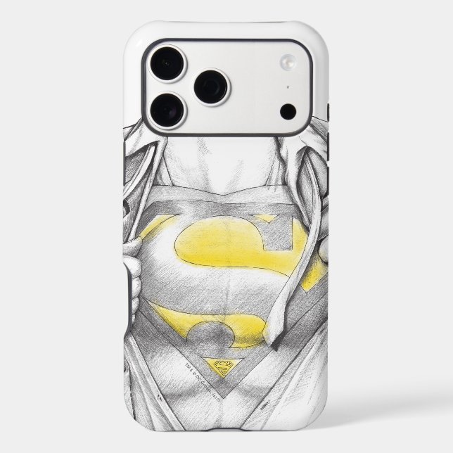 Sketched Chest Superman Logo Case-Mate iPhone Case (Back)