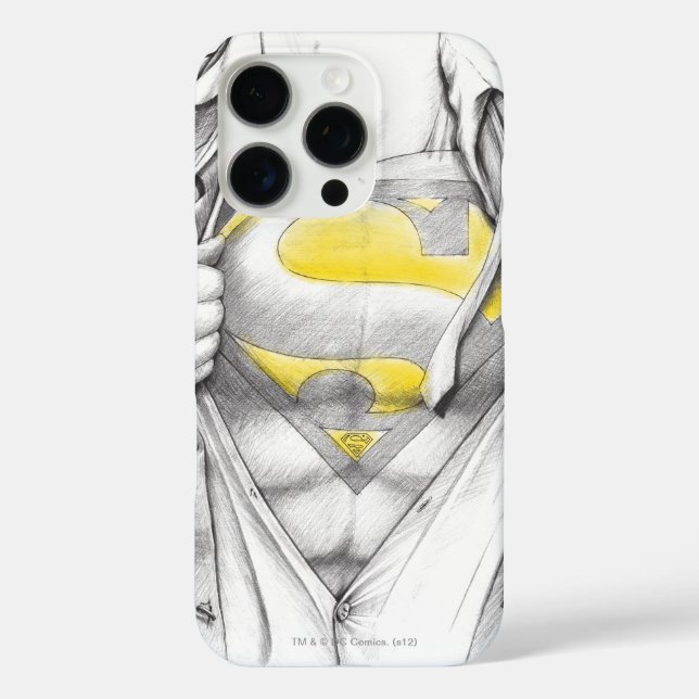 Sketched Chest Superman Logo Case-Mate iPhone Case (Back)