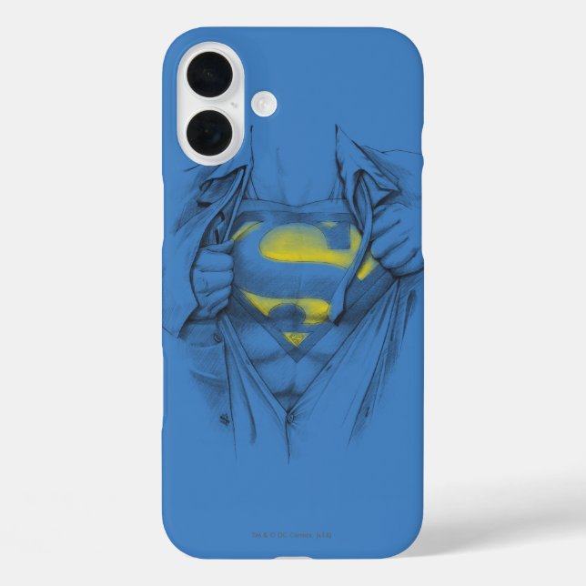 Sketched Chest Superman Logo Case-Mate iPhone Case (Back)