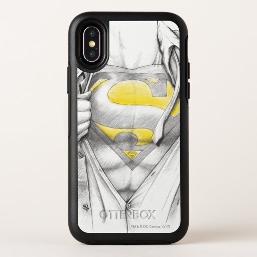 Sketched Chest Superman Logo OtterBox Symmetry iPhone X Case
