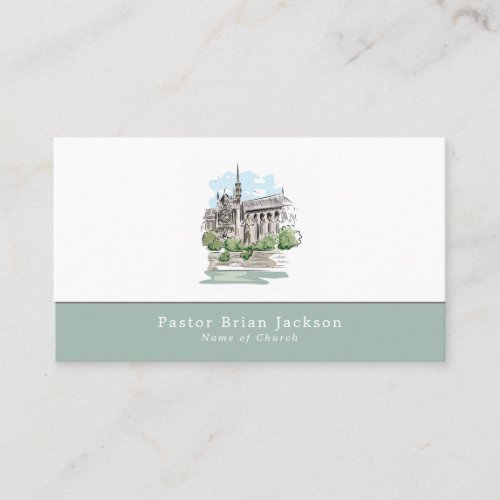 Sketched Church Christianity Religious Business Card