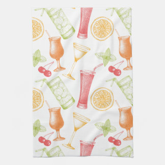 Sketched Cocktail Pattern Towel