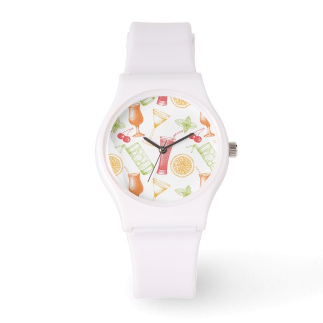 Sketched Cocktail Pattern Watch (Front)
