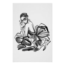 Sketched Couture Fashion Model